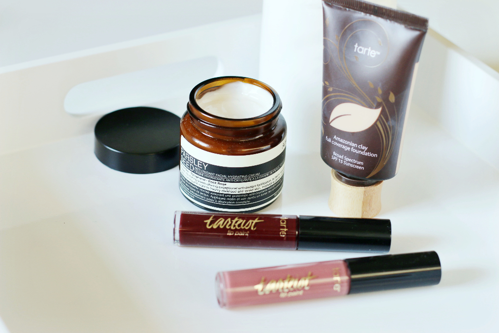 beauty favourites, currently loving, aesop, tarte cosmetics